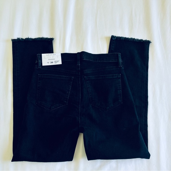 ANN TAYLOR LOFT High Waist Raw Hem Straight Crop 2/26 O-12 * - Picture 7 of 12